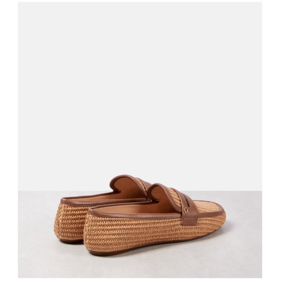 Giovanni Rossi Marbella raffia penny beige woven loafer size 8/38 - Picture 7 of 16